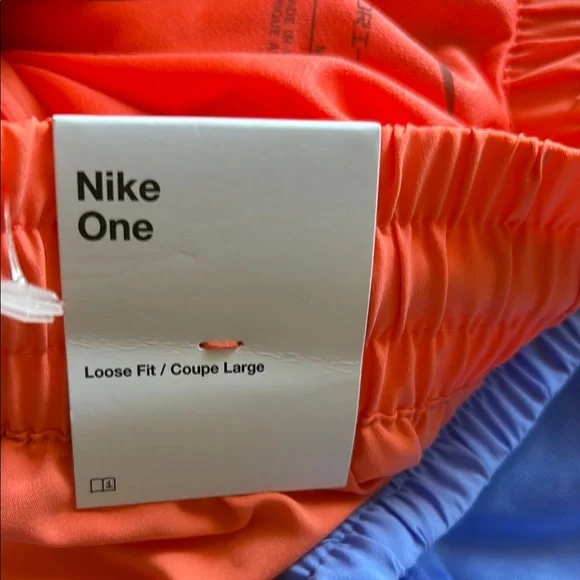 NWT! Nike Blue and Coral-Orange Performance Shorts x2 pair - Picture 4 of 14